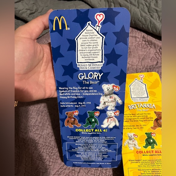 1999 Beanie Babies from McDonalds SET OF 2 new in pack - Picture 2 of 3